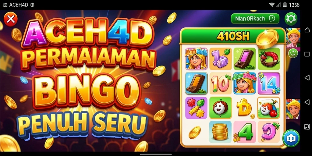 Tampilan permainan Bingo yang menarik dan penuh warna.