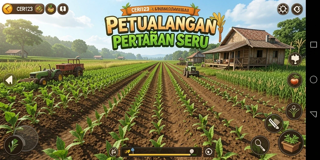 Tampilan gameplay bertani yang mengasyikkan di CERI123.