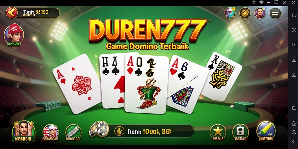 Gameplay DUREN777 menampilkan aksi seru dalam permainan Domino.