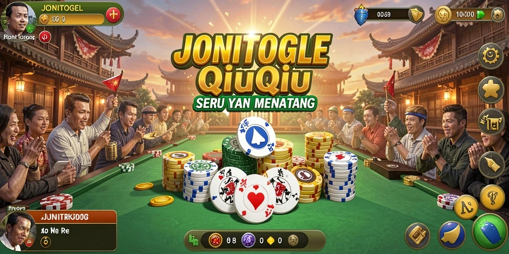 Tampilan gameplay seru dari aplikasi QiuQiu JONITOGEL.